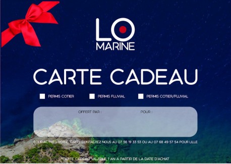 PERMIS CÔTIER - CARTE CADEAU À IMPRIMER